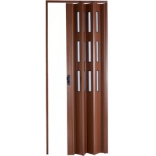 Sarpaş Akordiyon Kapı 147x196 Ceviz Camlı 12 mm Katlanır Akordeon PVC
