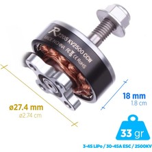 Sunnysky R2205 2500KV Fpv Brushless Fırçasız Motor Drone Motoru Ccw (Saat Yönü Tersi) - 1 Adet