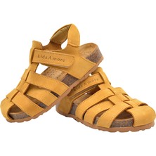Kids A More Lino Unisex Deri Çocuk Sandalet Cat Rengi