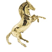 Bakır Concept Pirinç Döküm Şahlanan At Figürlü Gold Renk