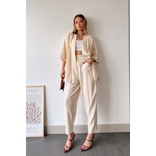 Foremia Kimono Takım-Bej