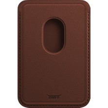 Buff iPhone Walletmag Stand Deri Cüzdan Umber Kılıf