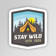 Sb Store Stay Wild Outdoor Adventure Camping Karavan Off Road Sticker Etiket