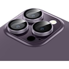 Buff iPhone 13 Pro / 13 Pro Max Kamera Metal Lens Koruyucu Purple