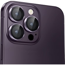 Buff iPhone 13 Pro / 13 Pro Max Kamera Metal Lens Koruyucu Purple