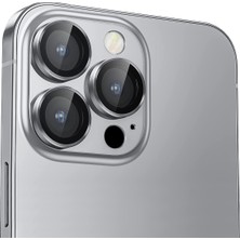 Buff iPhone 14 Pro Max / 14 Pro Kamera Metal Lens Koruyucu Silver