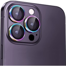 Buff iPhone 14 Pro Max / 14 Pro Kamera Metal Lens Koruyucu Colorful