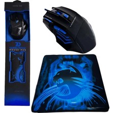 Xtrıke Me Oyuncu Mouse + Mouse Pad Set, Yüksek Kalite, Rgb Işıklı Gaming Mouse ve 30X24CM Desenli Oyuncu Mousepad