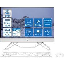 HP 24-CB1017NT Intel Core i5 1235U 16GB 512GB SSD Freedos 23.8" FHD All In One Bilgisayar 761F1EA001