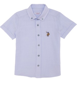 U.S. Polo Assn. Erkek Çocuk Basic Açık Mavi Kısa Kollu Gömlek 50262967-VR003