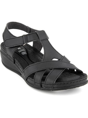 Muya Orthopedix Simbole Anatomik Dolgu Topuklu Yumuşak Tabanlı Kadın Sandalet 33209