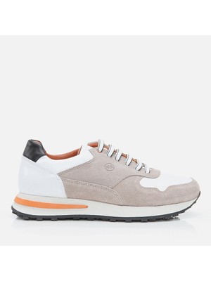 Hotiç 02AYH265790A904 Hakiki Deri Beyaz Erkek Spor Ayakkabı