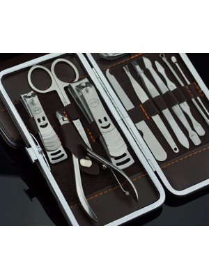 Mujgan Tırnak Makası Tırnak Bakım Seti Deri Çantalı 12 Parça Set