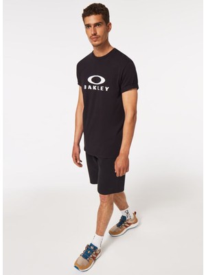 Oakley Bisiklet Yaka Baskılı Siyah Erkek T-Shirt FOA402167 O Bark 2.0