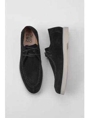 Bueno Shoes Siyah Süet Erkek Loafer 10M00673