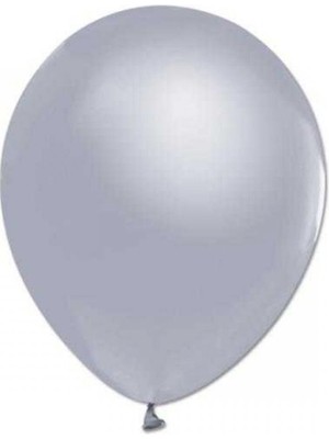 Kidspartim Metalik Gümüş Lateks Balon 12 Inç