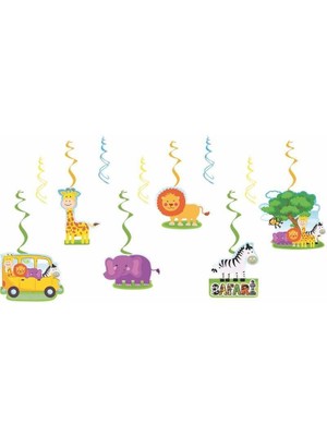 Kidspartim 6 Lı Tavan Süsü Safari