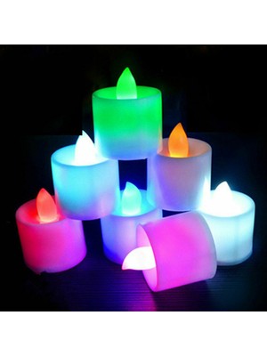 Kuzey Oyuncak Colors Light Candles 24 Adet Renkli LED Işıklı Mum Renkli LED Mum Renkli Işıklı Mum Dekor Işıklı Mum