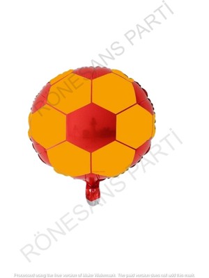 Rönesans Parti Sarı Kırmızı Futbol Topu Folyo Folyo Balon 45 cm 1 Adet