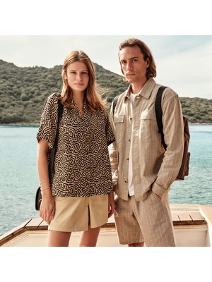 Nautıca Kadın Bej Kolsuz Gömlek 35W216T.2MT