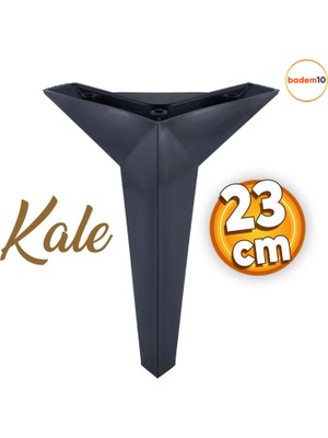 Badem10 Kale Lüks Mobilya Kanepe Sehpa Tv Ünitesi Koltuk Ayağı 23 Cm Siyah Baza Ayakları