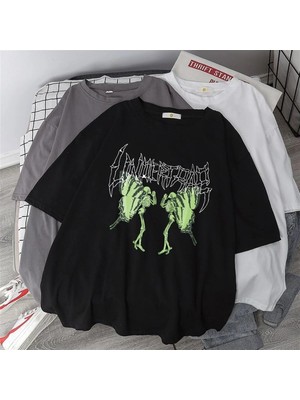 Favorim50Ton Harajuku Retro Gothic Butterfly Oversize T-Shirt