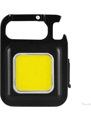 Bosile El Feneri LED Anahtarlıklı Şişe Açacağı Usb’li Şarj Edilebilir Cep Boy Cob LED Mıknatıslı 4ışık Mod