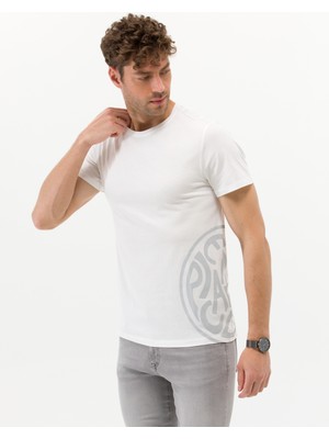 Pierre Cardin Erkek Ekru Slim Fit Bisiklet Yaka T-Shirt 50264193-VR019