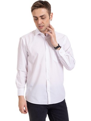 Mutlu City Erkek Regular Kalıp Cepli Yüksek Kalite Klasik Dakron Kumaş Gömlek 2316