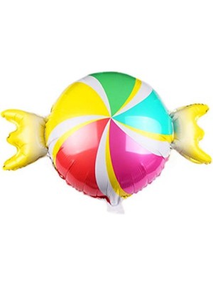 Kidspartim Rengarenk Şeker Folyo Balon