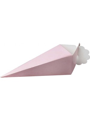 Hayaller Dükkanı Külah Karton Kutu Makaron Pembe Pk:25