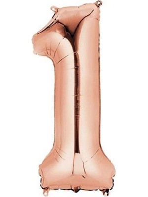 Kidspartim 1 Rakam Rose Gold Folyo Balon 72 cm