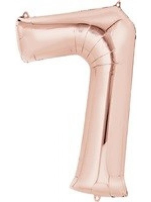 Kidspartim 7 Rakam Rose Gold Folyo Balon 72 cm