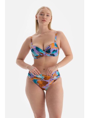 Dagi Lila - Petrol Yeşili Yüksek Bel Alt