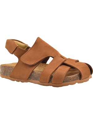 Kids A More Arezzo Unisex Deri Çocuk Sandalet Taba