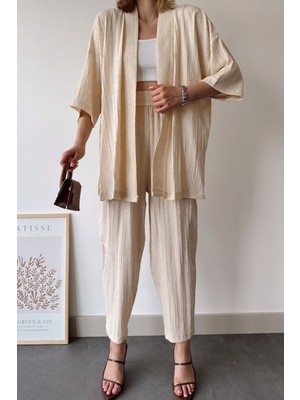 Foremia Kimono Takım-Bej