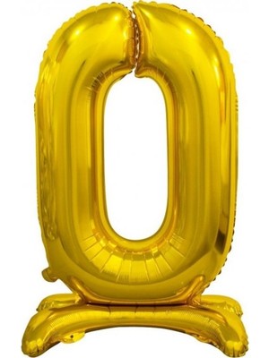 Kidspartim Ayakta Durabilen Gold 0 Rakam Folyo Balon
