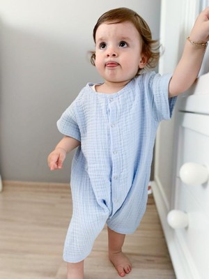 Babys Field  Pamuklu 4 Katlı Bambu Müslin Tulum