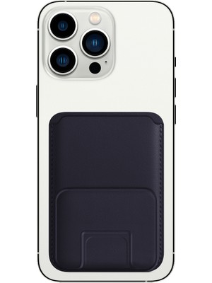 Buff iPhone Walletmag Stand Deri Cüzdan Purple Kılıf
