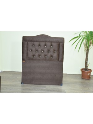 Bengi Ticaret Başlık 90*190CM Tay Tüy Kahverengi Silinir Dolgun Kapitone Çelik Kasa  2 cm Sunta Üstü Elyapım