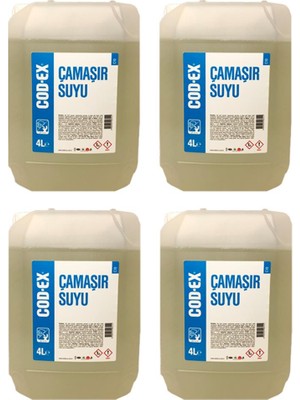 Cod-Ex Çamaşır Suyu 4 L x 4 Adet