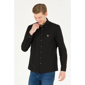 U.S. Polo Assn. Erkek Siyah Basic Gömlek 50263099-VR046