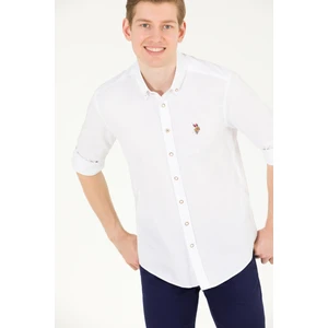U.S. Polo Assn. Erkek Beyaz Basic Gömlek 50263099-VR013