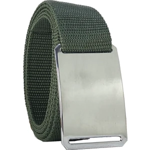Goderi 2023 Yeni Sezon, Özel Tasarım, Unisex Nikel Parlak Düz Tokalı, Yeşil Kolon Kemer 4 cm