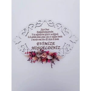 Ahşap Nazar Dualı Kapı Süsü