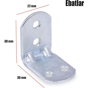 Metal Mobilya Dolap Köşe Bağlantı L Gönye Sabitleme 30X30X22 mm 50 Adet