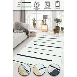 Simerev Halı Iskandinav Kaymaz Taban Saçaklı Dokuma Örgü Yıkanabilir Salon Oturma Odası Yolluk Kilim