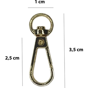 Ala Depo Kanca 1 cm Çanta Aksesuarı (2 Adet) Light Gold