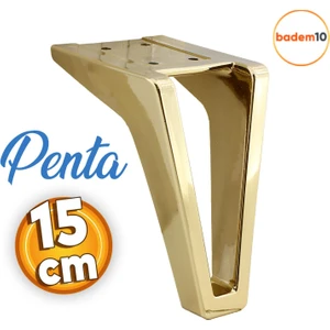 Penta Lüks Mobilya Kanepe Sehpa Tv Ünitesi Koltuk Ayağı 15 cm Altın Gold Baza Ayakları