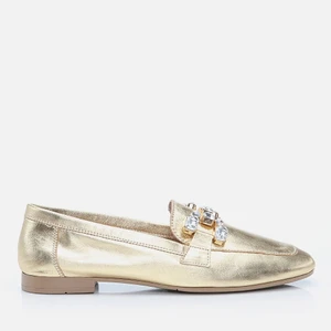 01AYH264410A540 Hakiki Deri Gold Kadın Loafer